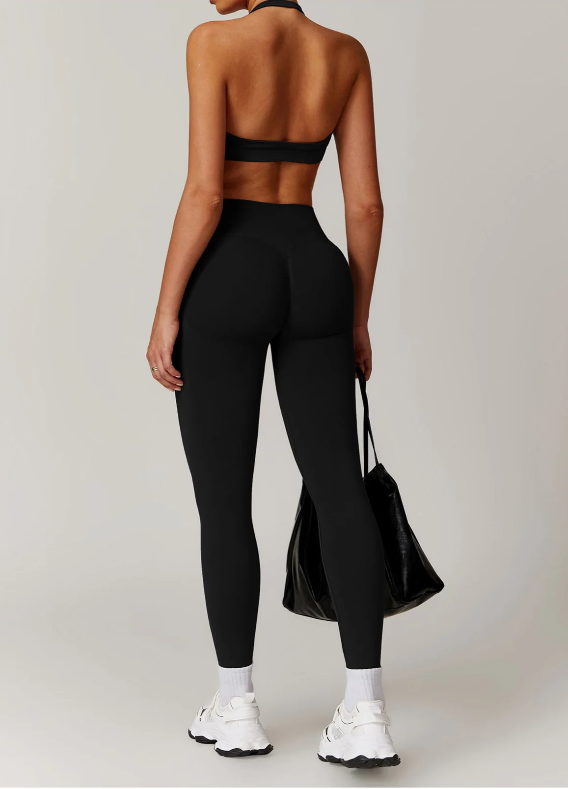 Black Seamless Set Shorts from Little Melon