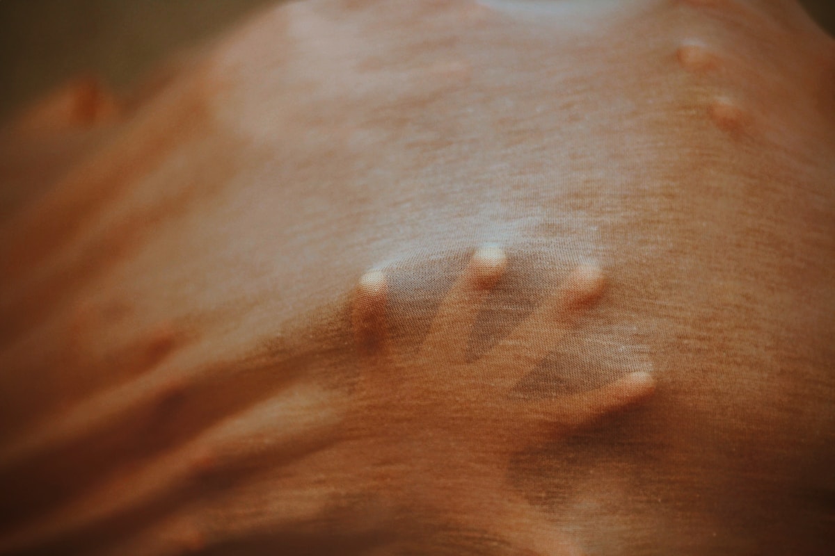 brown textile with white powder
