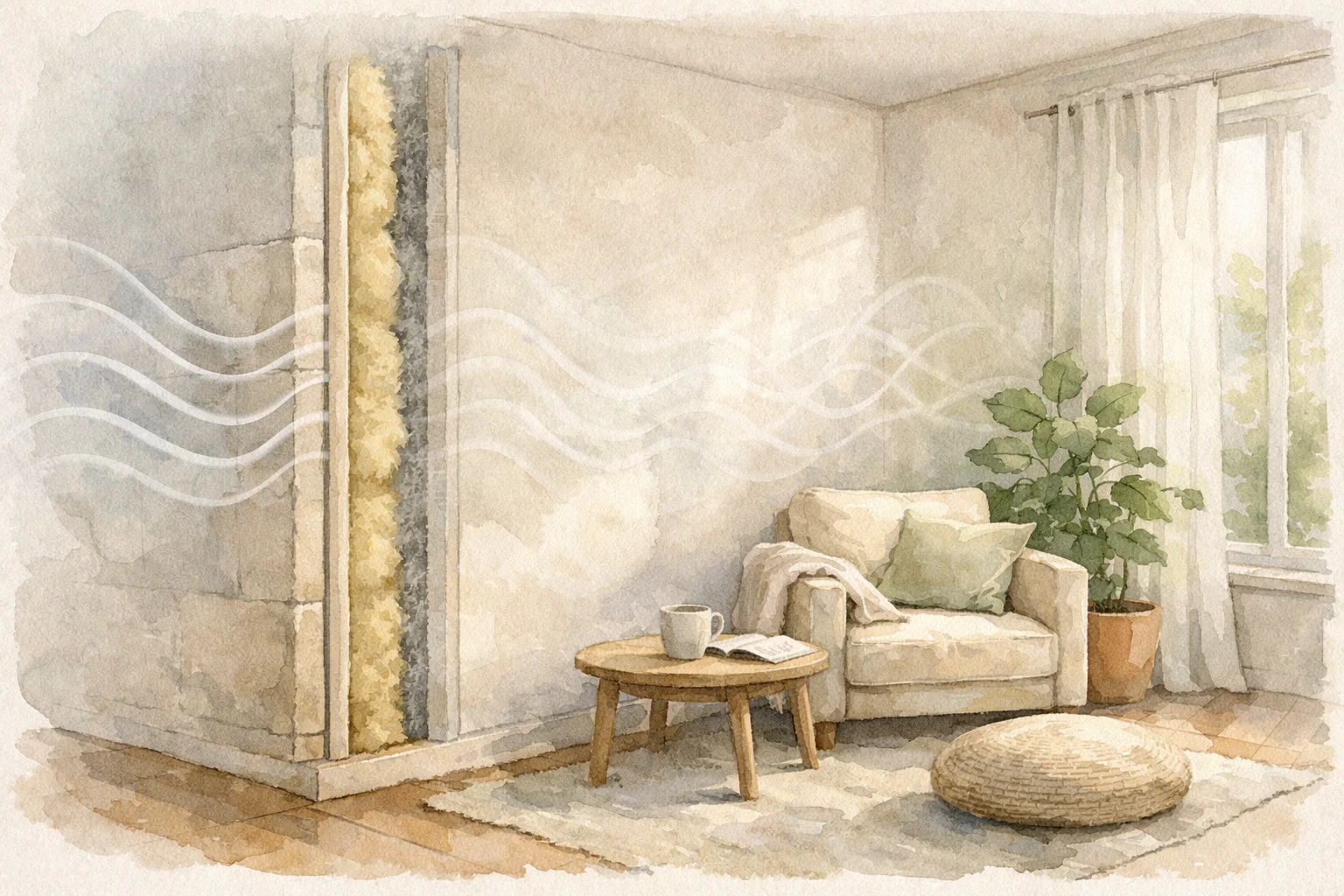 Isolation intérieure phonique prix 2026: maison paisible grâce à l'insonorisation murale. Coût et installation.