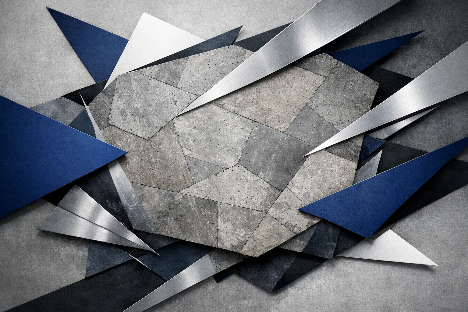 Illustration abstraite géométrique représentant l'expertise d'un spécialiste béton ciré en Suisse romande.