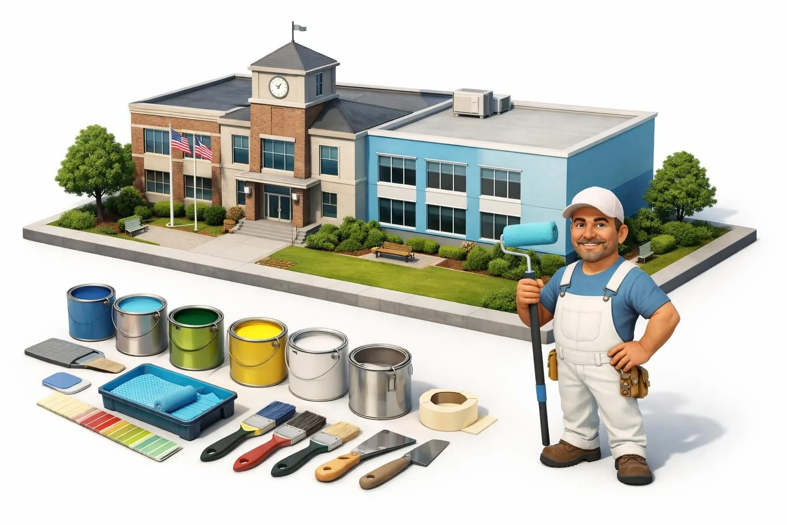 Peintre expert pour collectivités à Gland, services professionnels pour bâtiments modernes. Expertise et confiance.