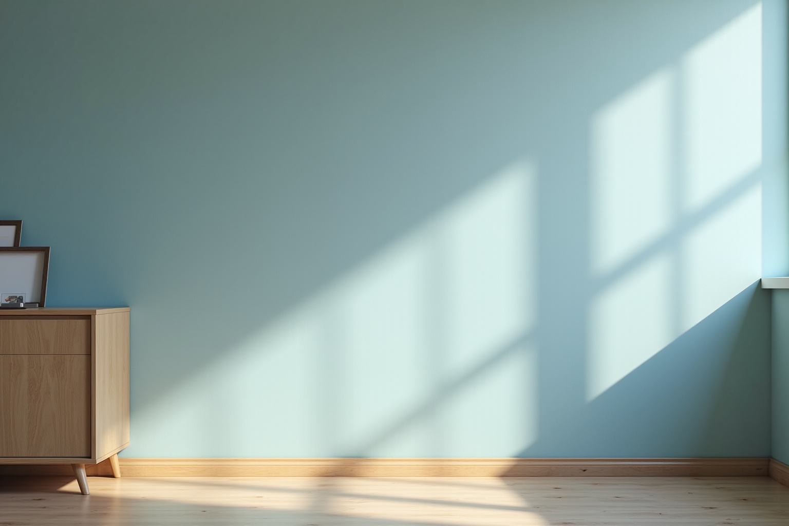 Peinture salon moderne - mur bleu gris clair tendance
