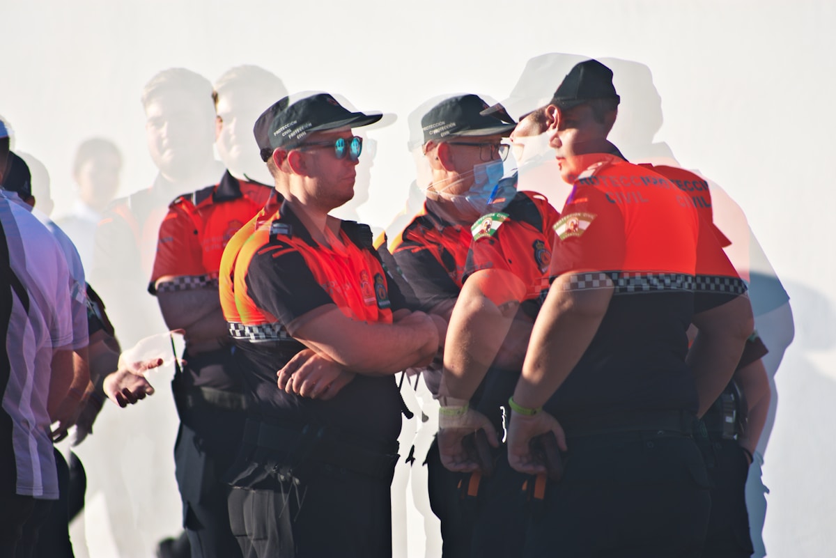 a group of men in matching uniforms
