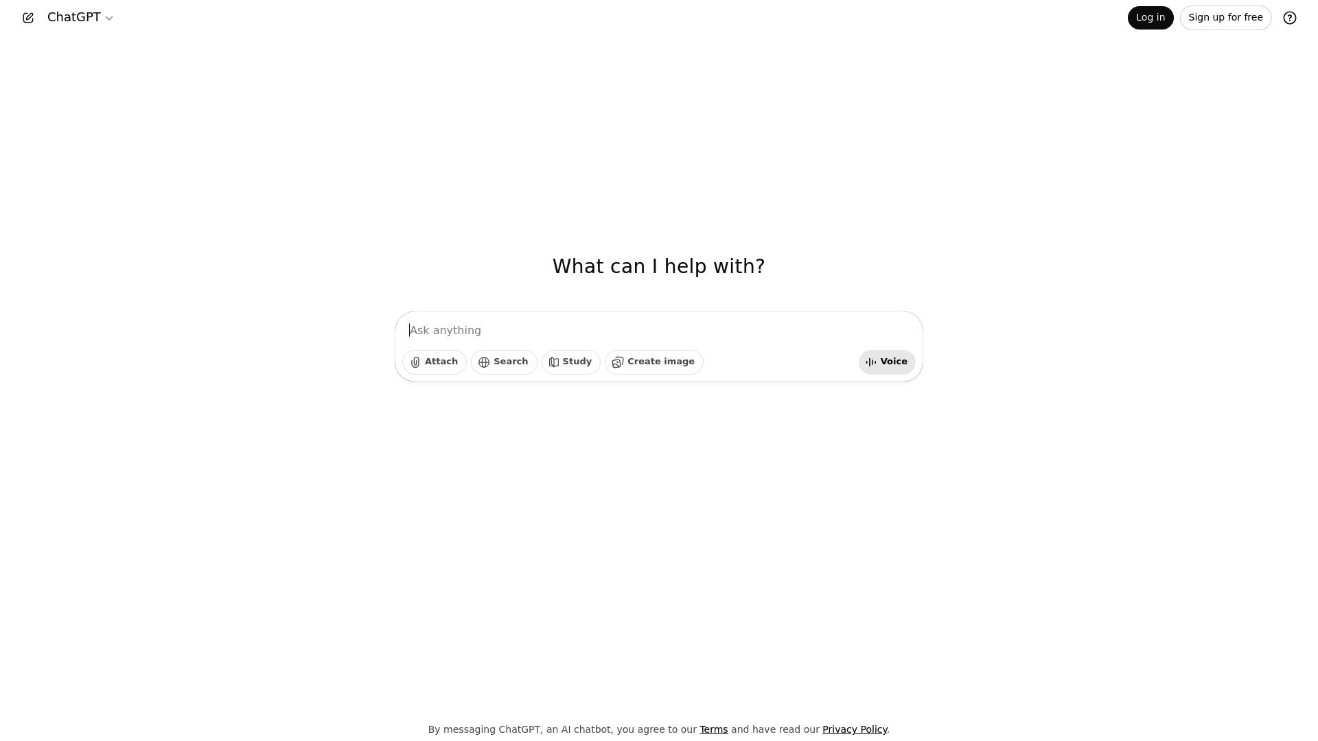 Screenshot of chat.openai.com