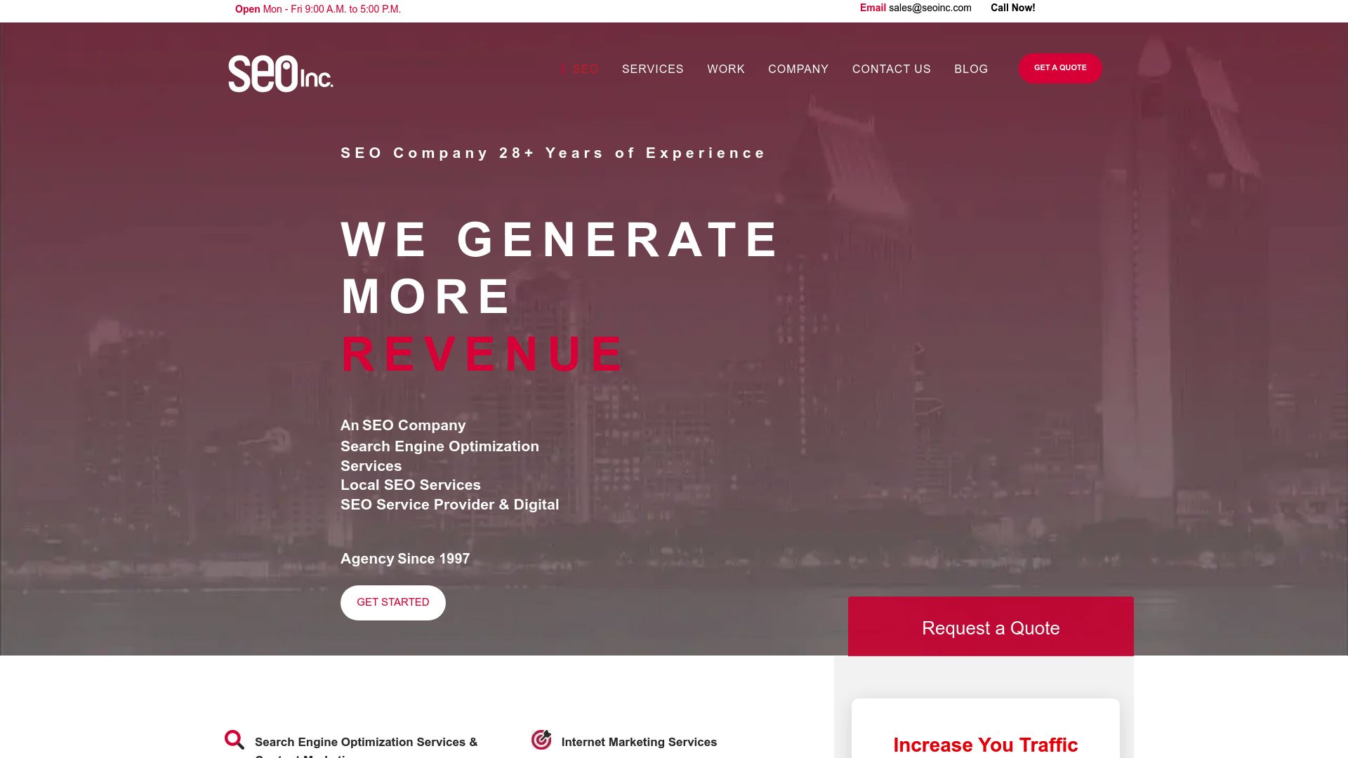 Screenshot of www.seoinc.com