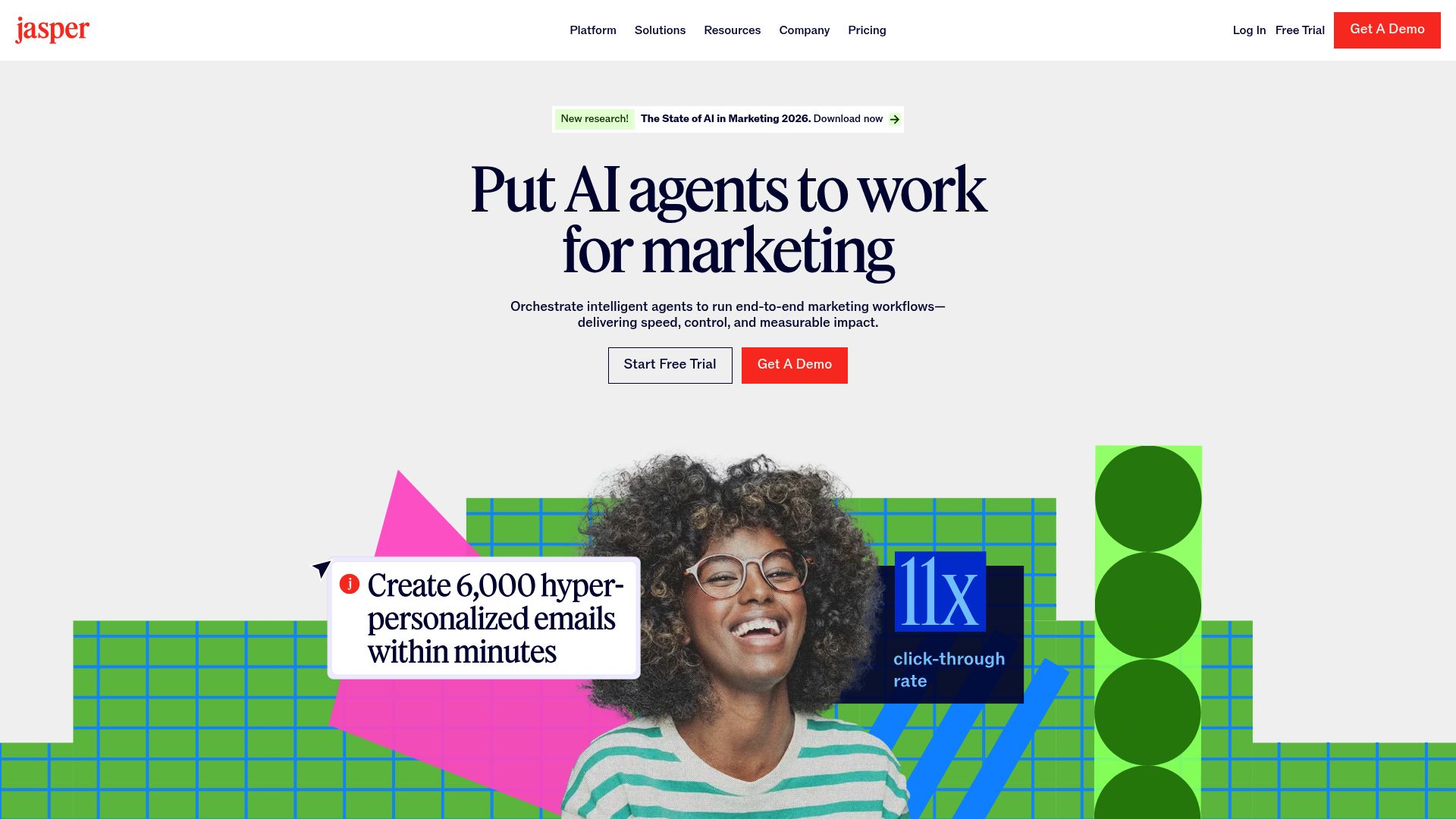 Screenshot of www.jasper.ai