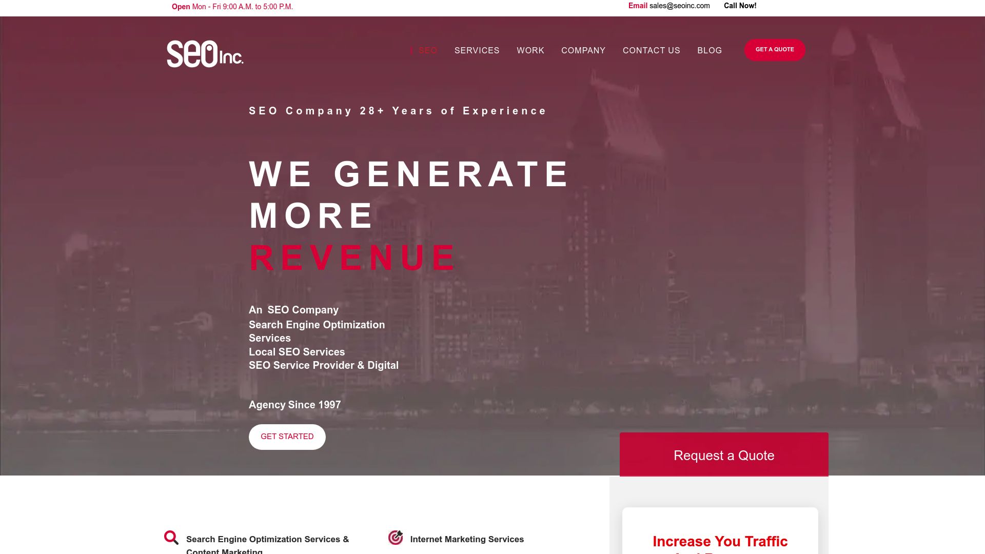 Screenshot of www.seoinc.com