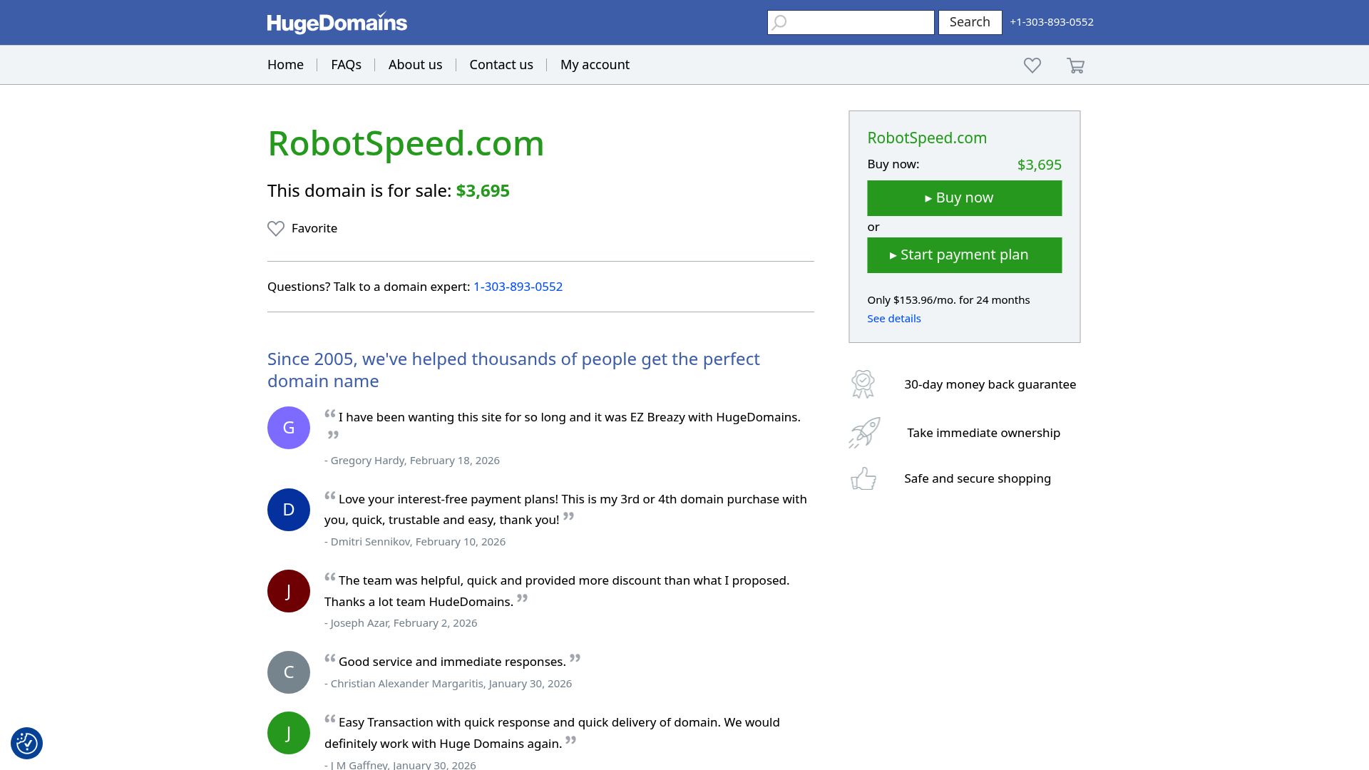 Screenshot of robotspeed.com