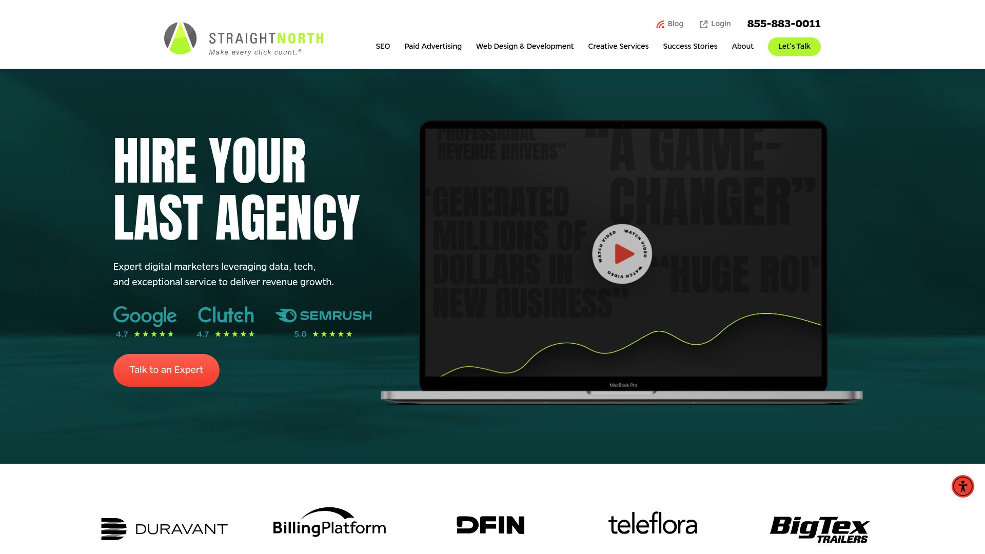 Screenshot of www.straightnorth.com