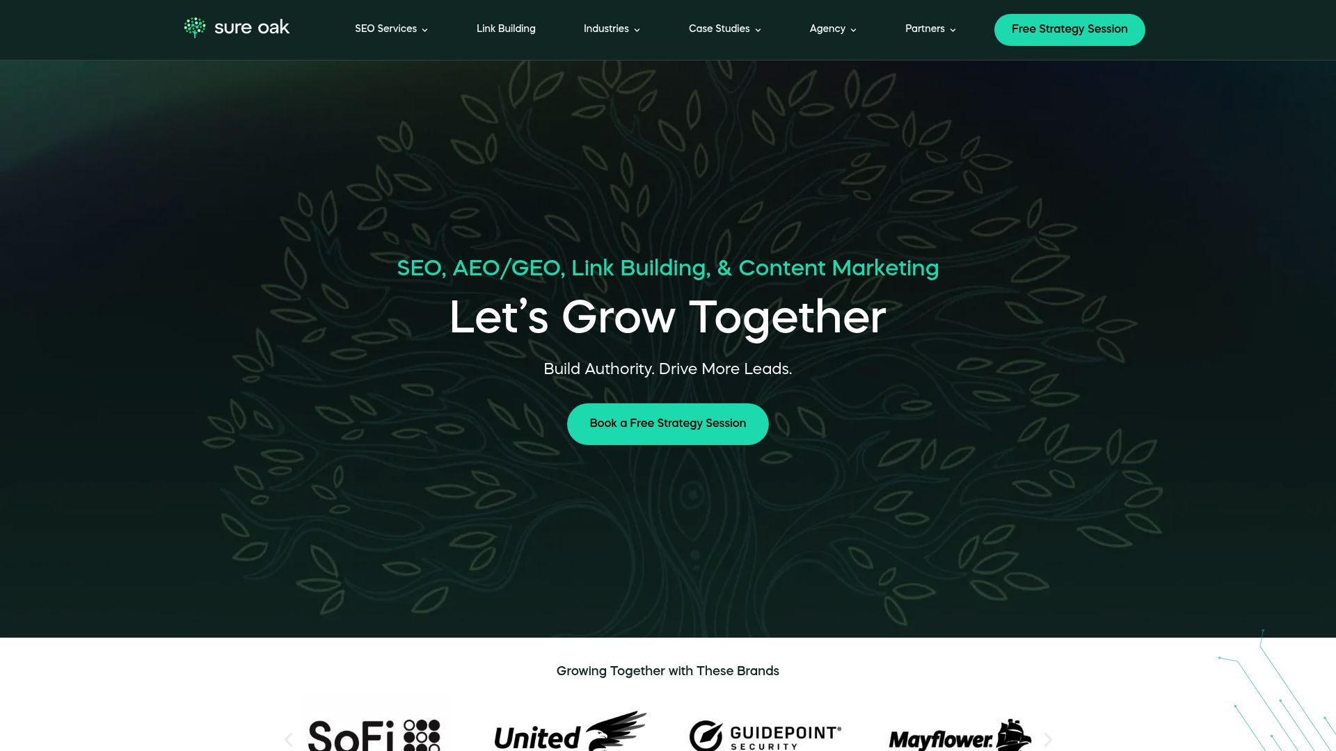 Screenshot of www.sureoak.com