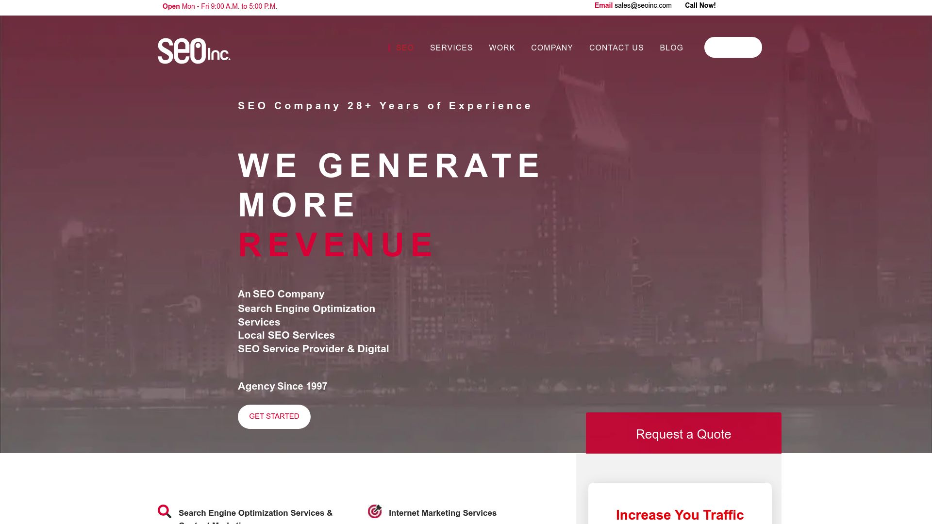 Screenshot of www.seoinc.com