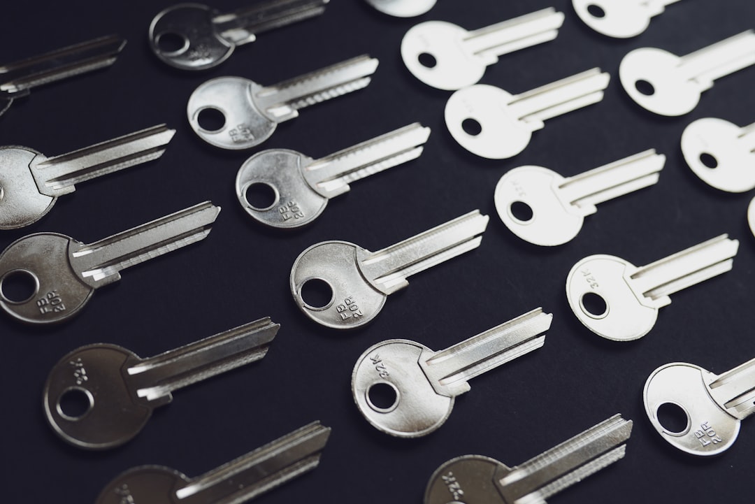 serrure multipoints - a bunch of keys sitting on top of a table
