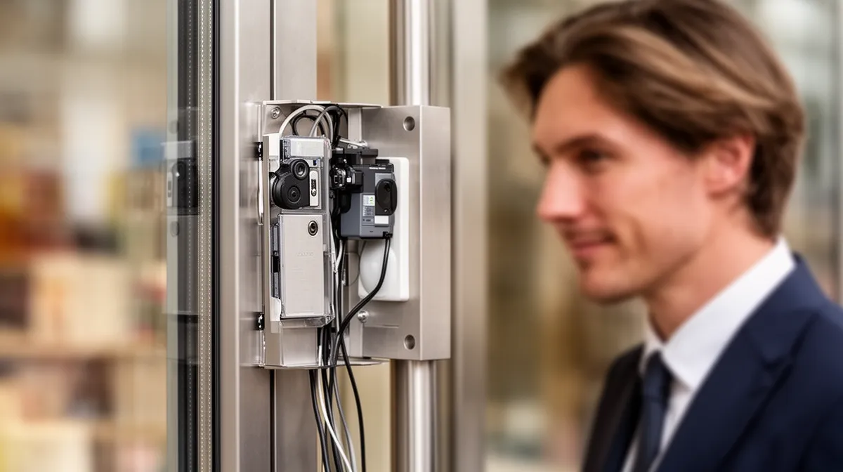 Système sécurité devanture magasin Lausanne, dispositif alarme porte vitrée