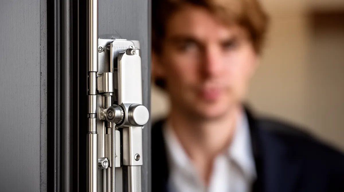 Installation ferme-porte immeuble - Ferme-porte métallique sur porte d'immeuble