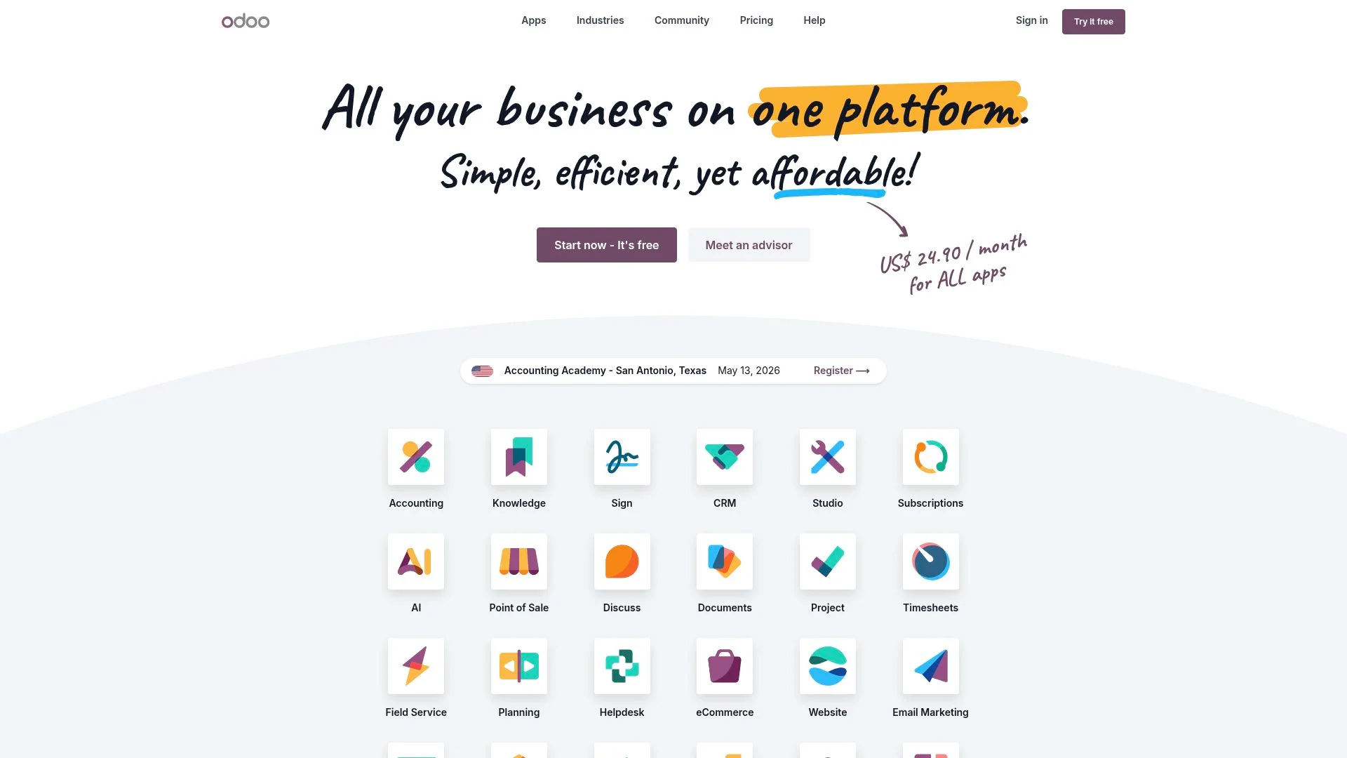 Plateforme d'applications commerciales simples, efficaces et abordables.