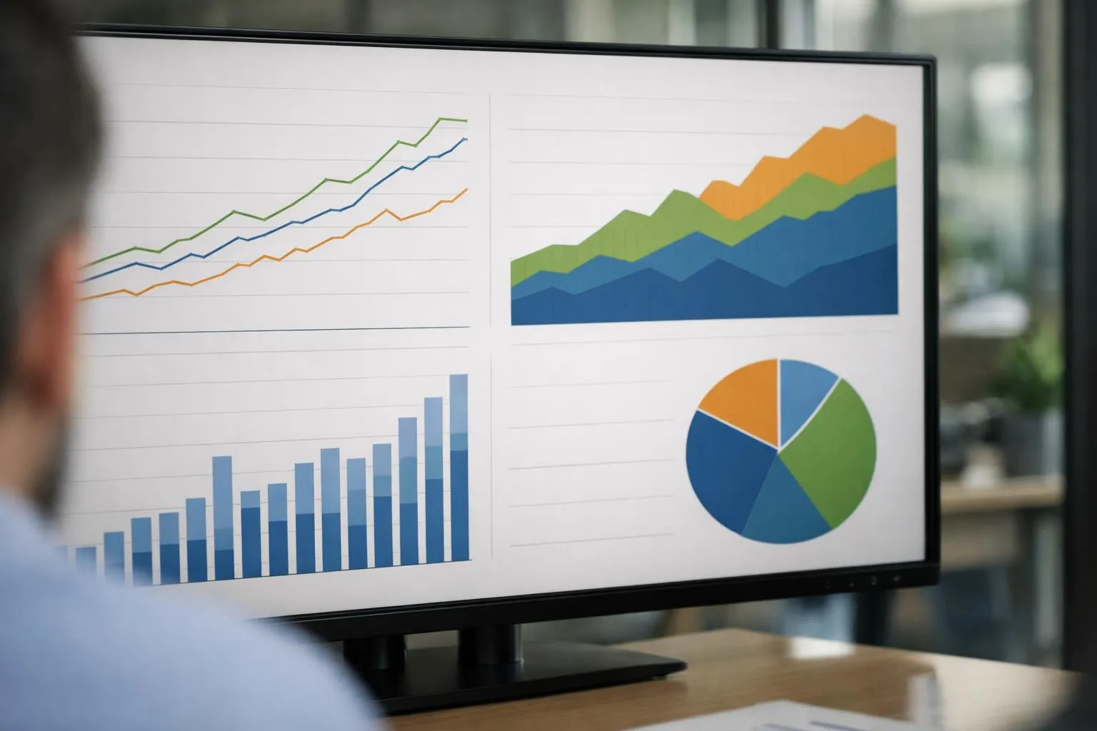 Graphiques et diagrammes montrant des données statistiques et financières.