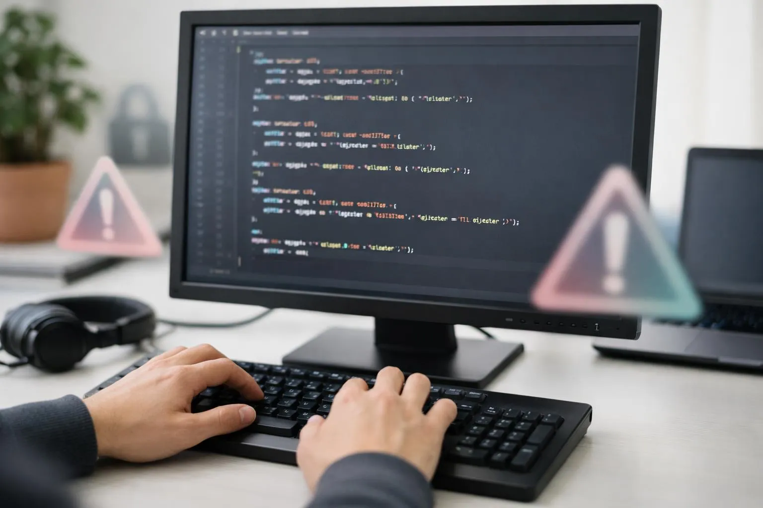 Écran d'ordinateur affichant du code de programmation.