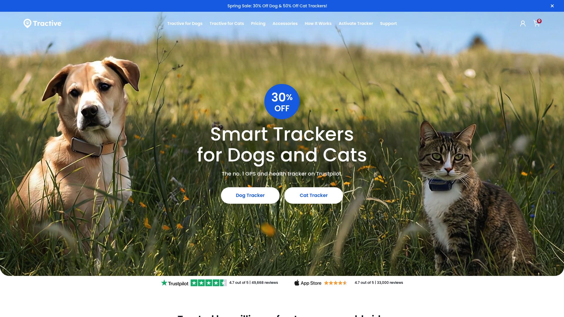 Screenshot of tractive.com