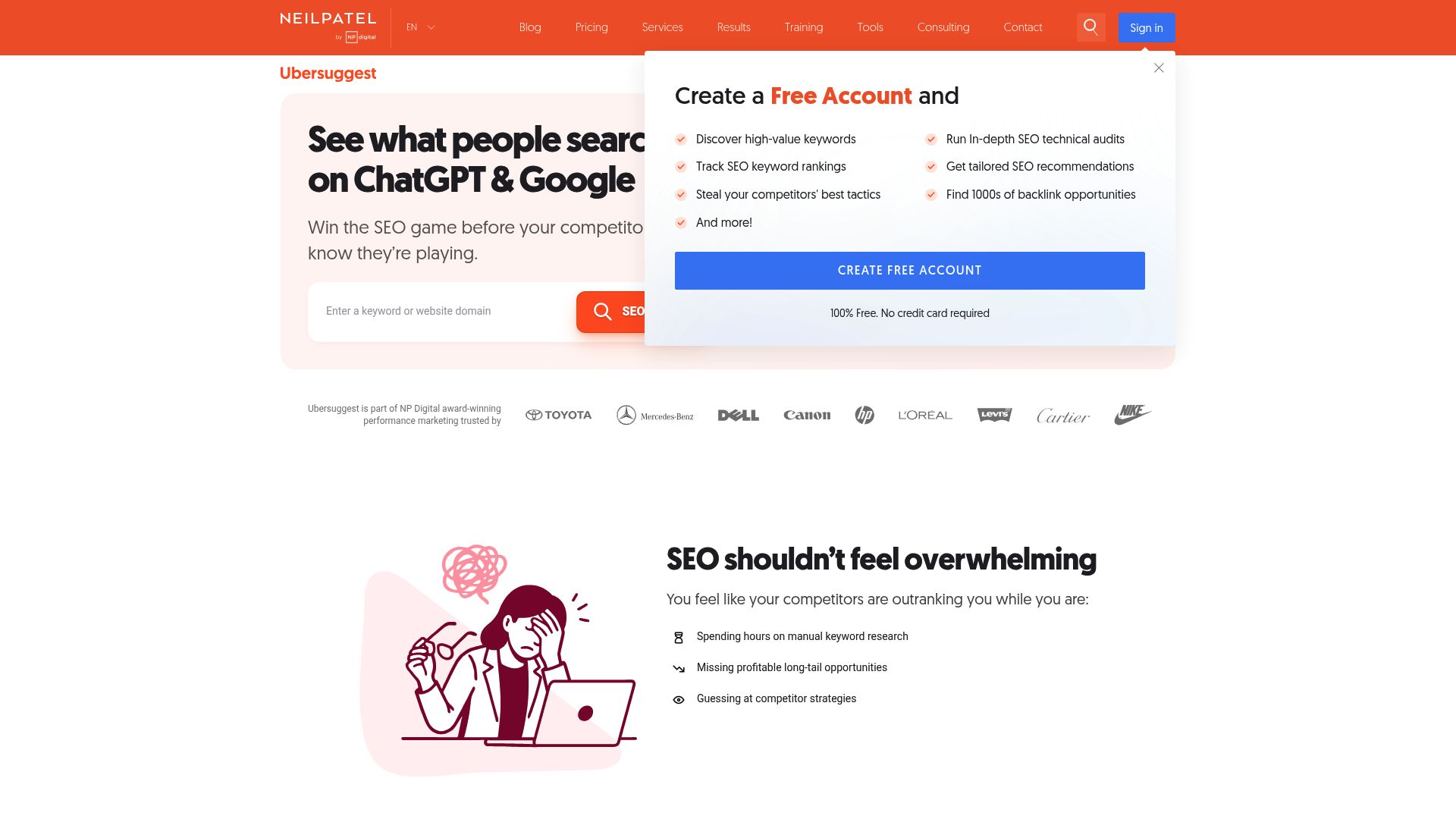 Screenshot of neilpatel.com