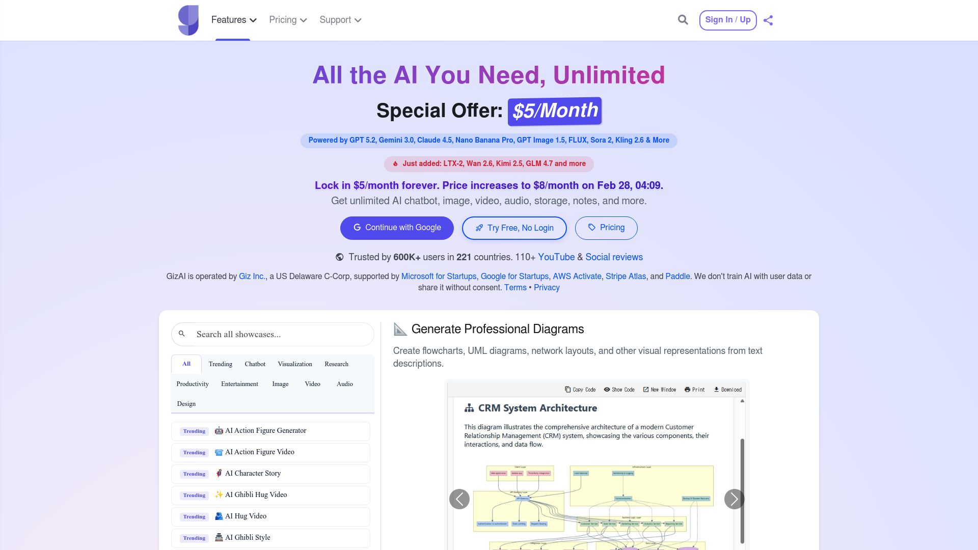 Screenshot of www.giz.ai