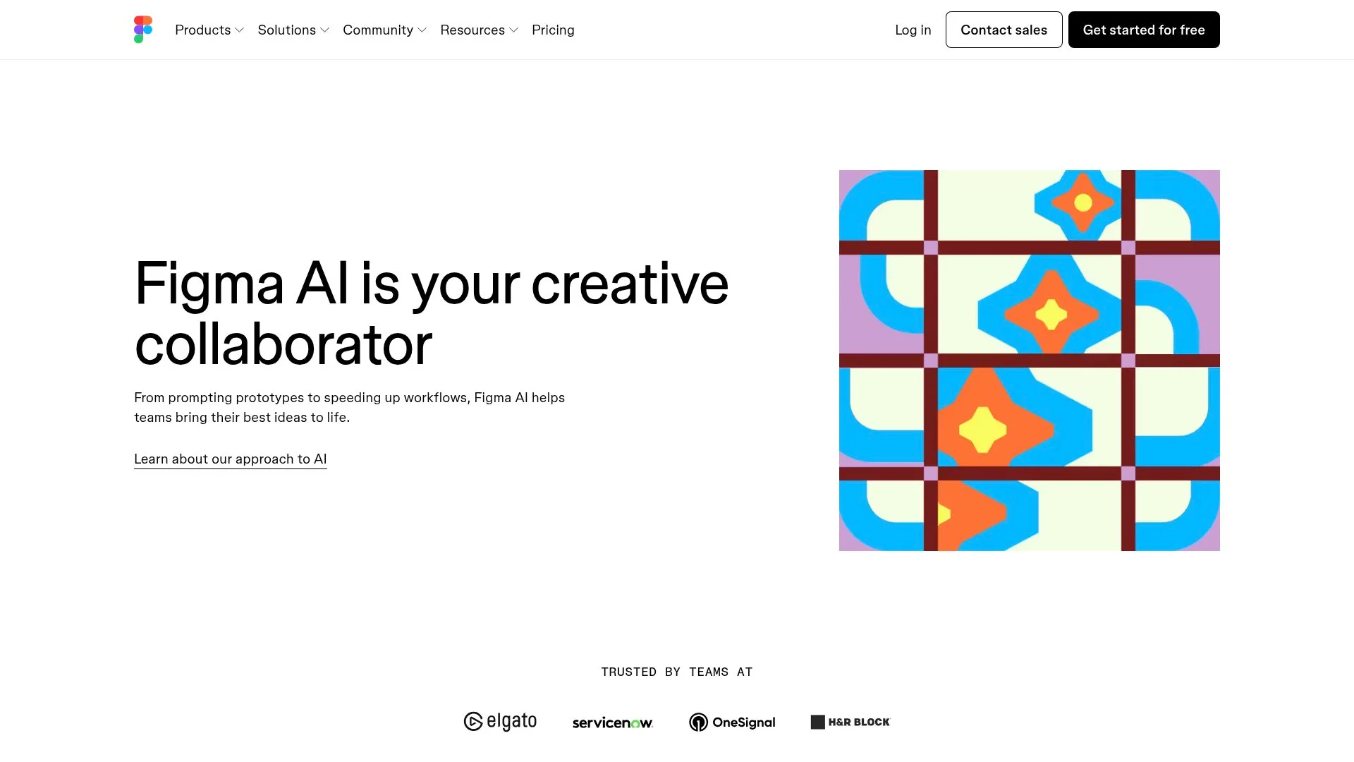 Colorful geometric pattern, Figma AI as creative collaborator.