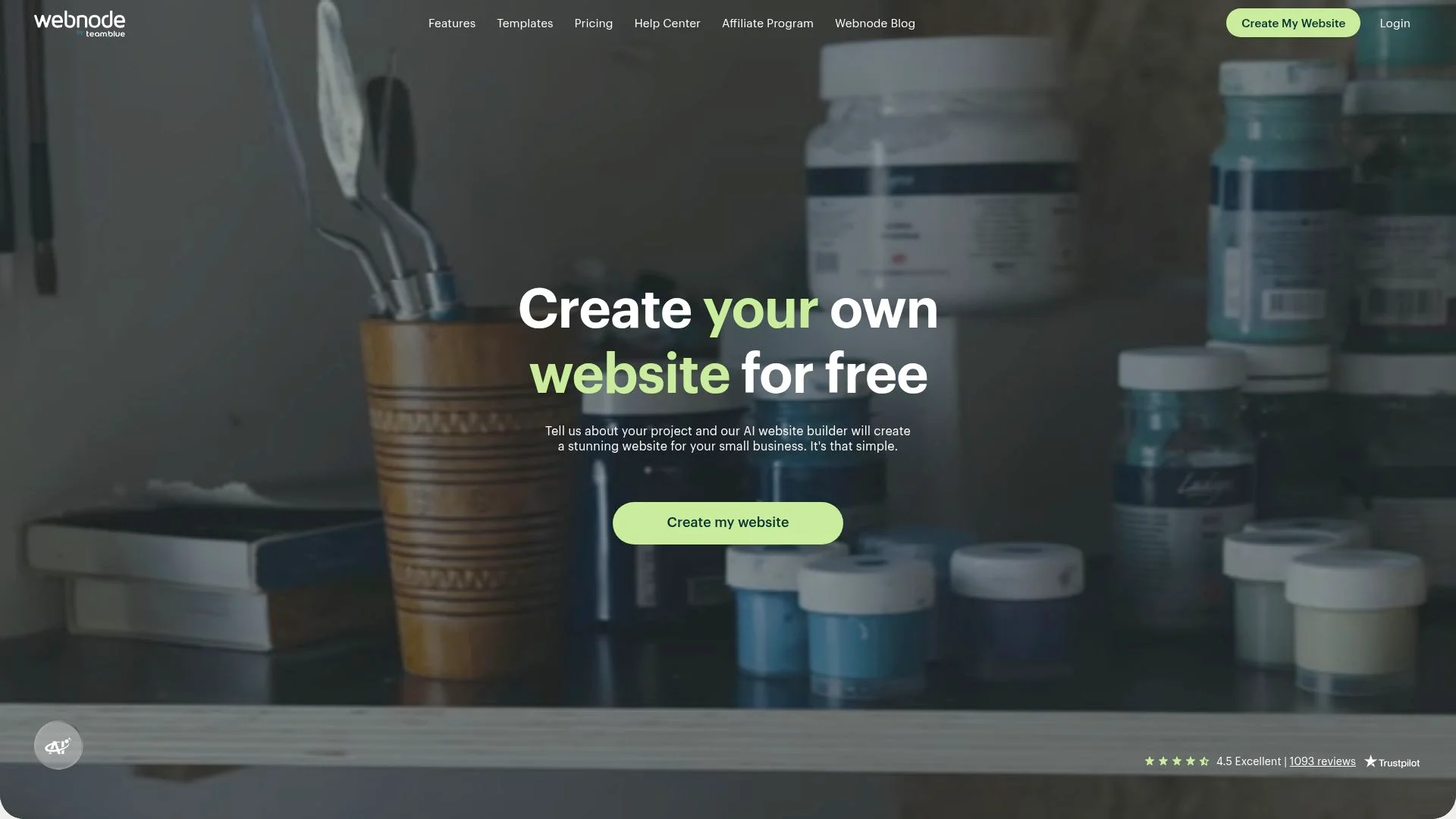 Create your own website for free, with an AI website builder.