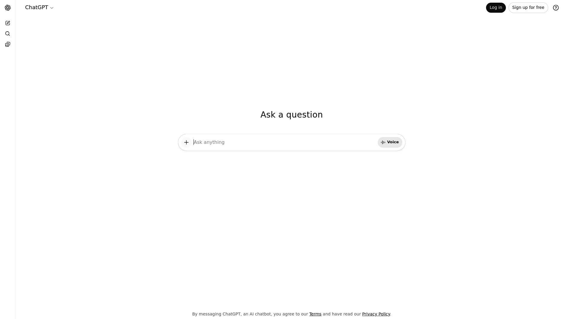 Screenshot of chatgpt.com