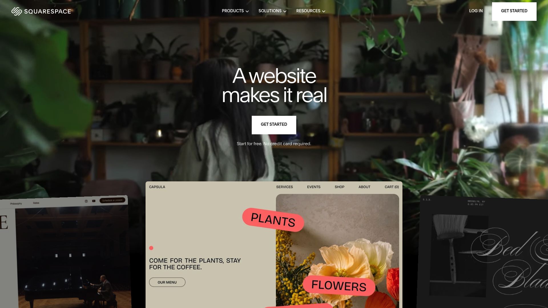 Screenshot of www.squarespace.com