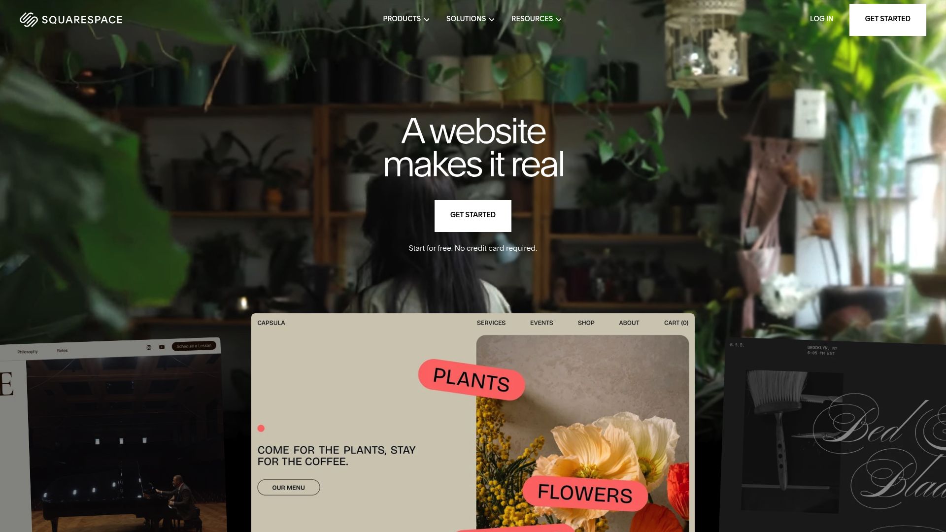 Screenshot of www.squarespace.com