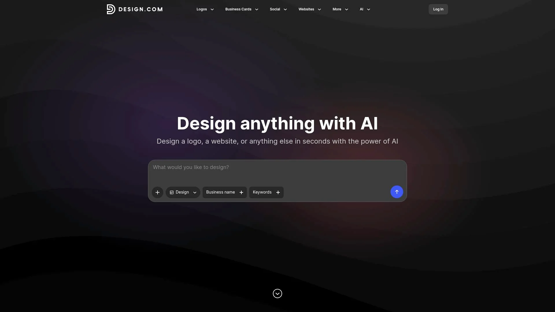 Design anything with AI, a website, logo, or more in seconds.