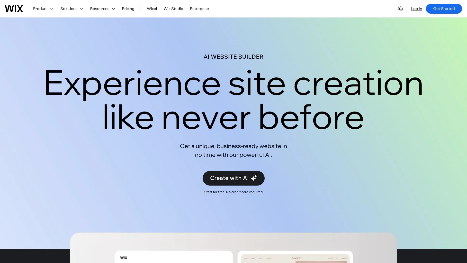 AI-powered website builder with seamless site creation experience.