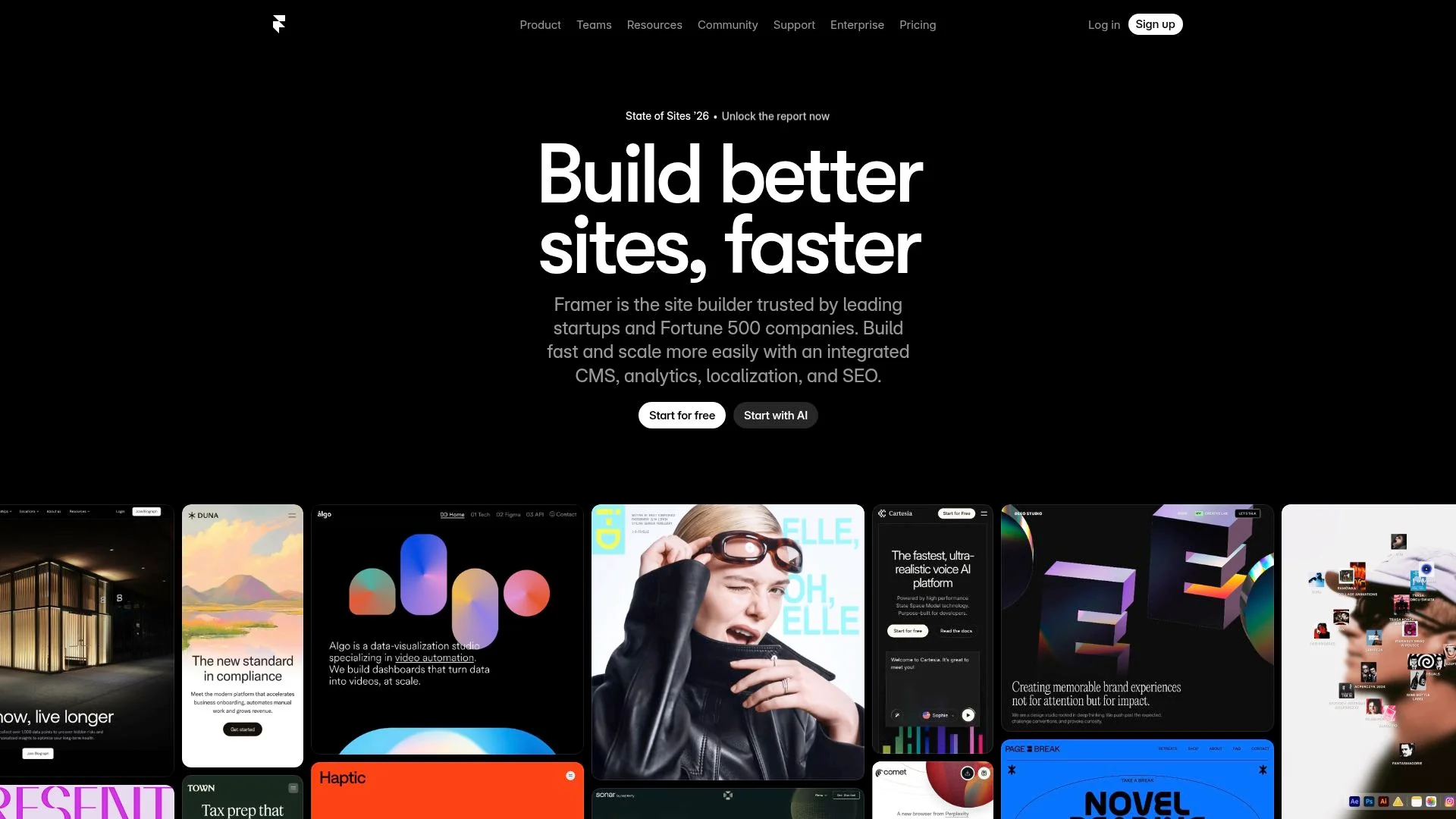 Build better sites, faster with Framer - the site builder trusted by leading startups and Fortune 500 companies.