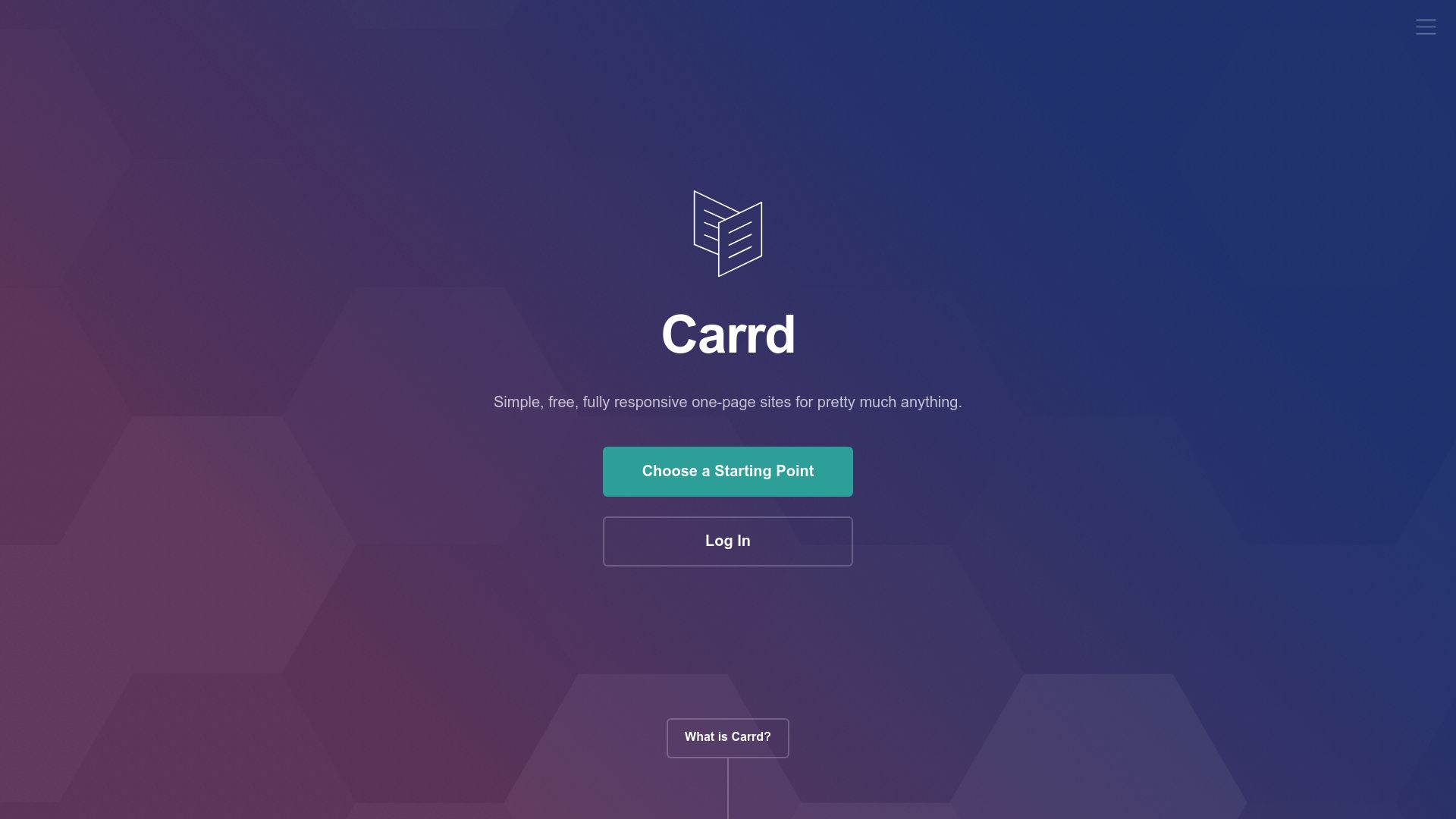 Screenshot of carrd.co