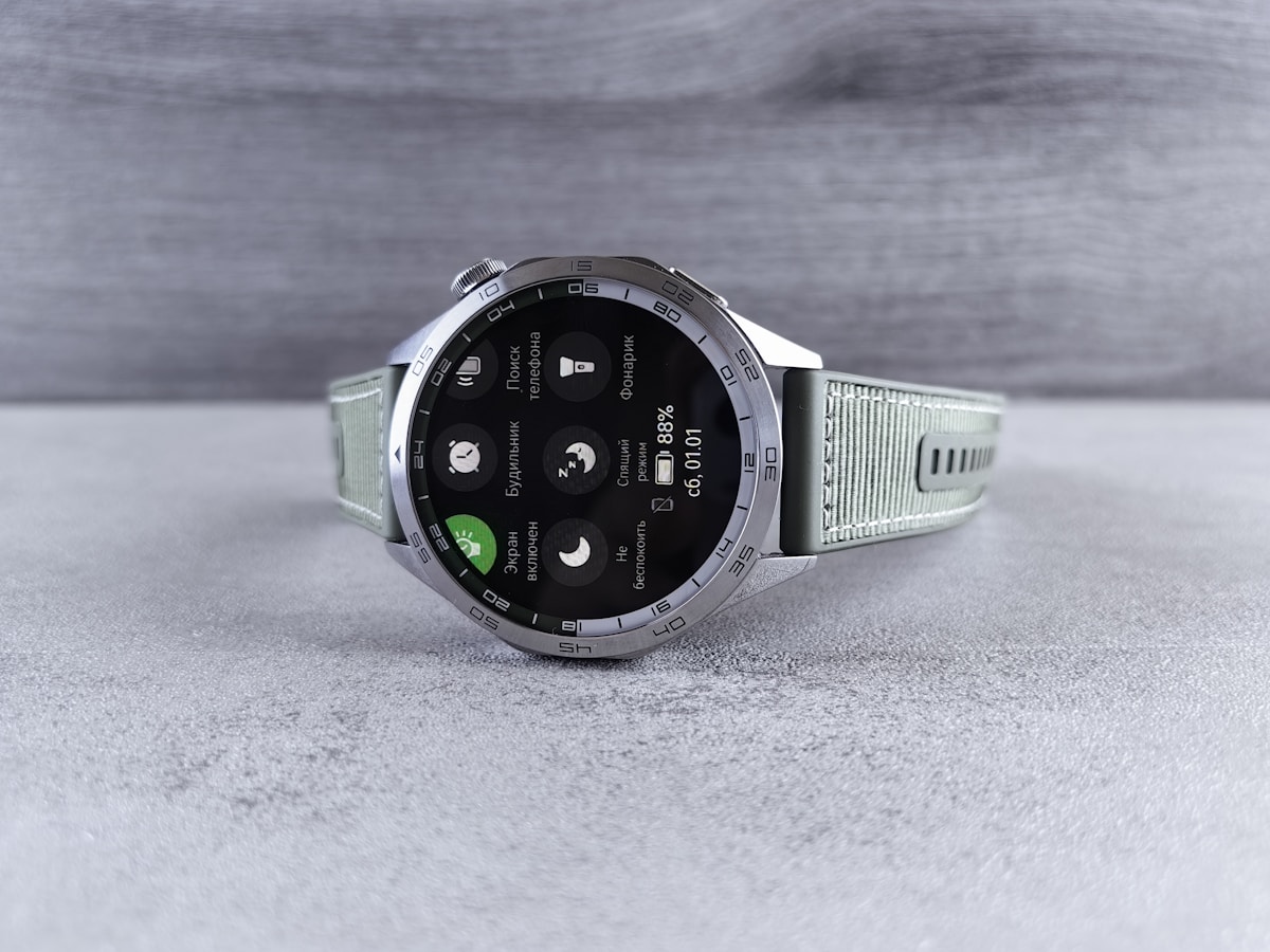 a smart watch sitting on top of a table