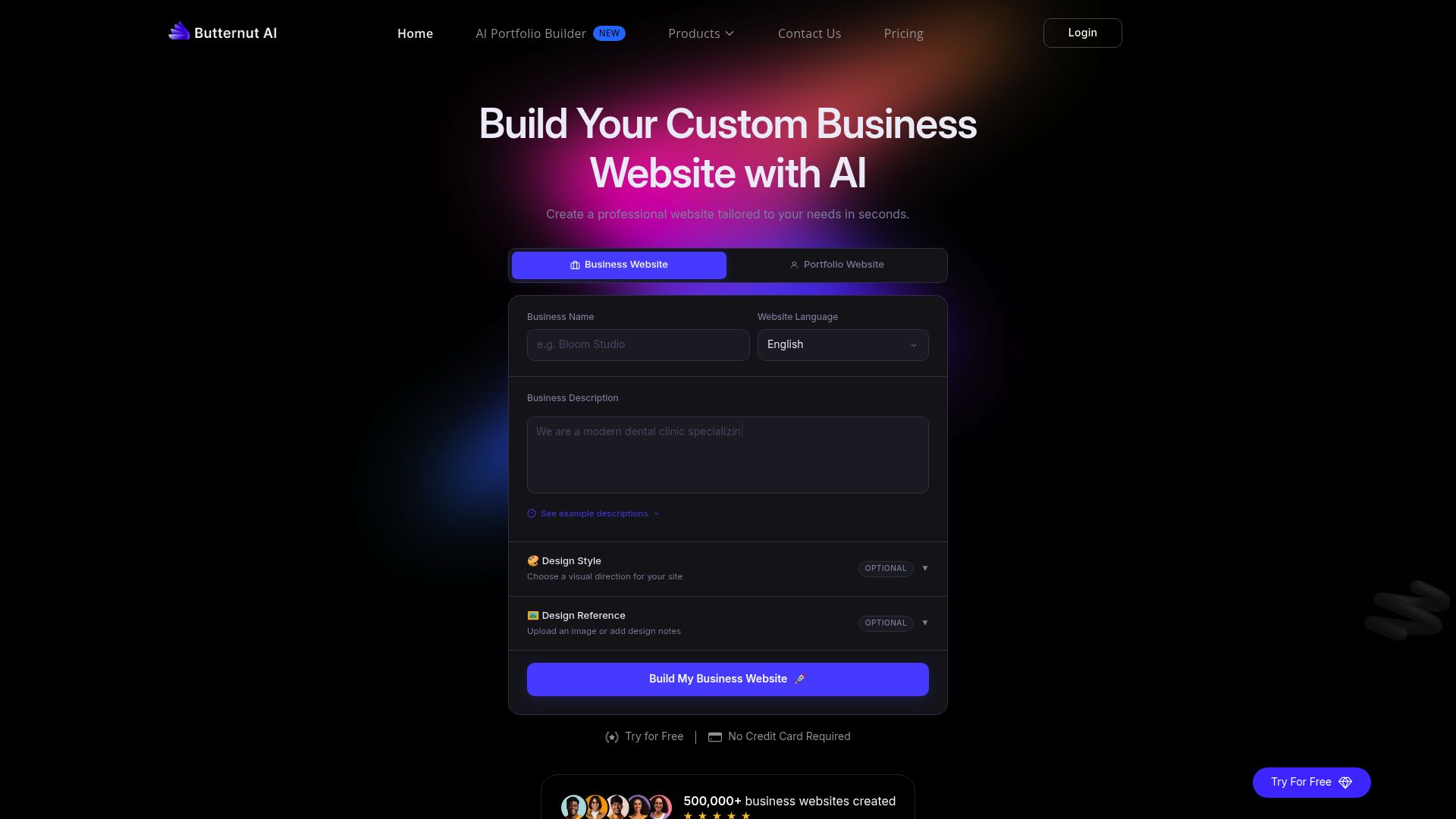 Screenshot of butternut.ai