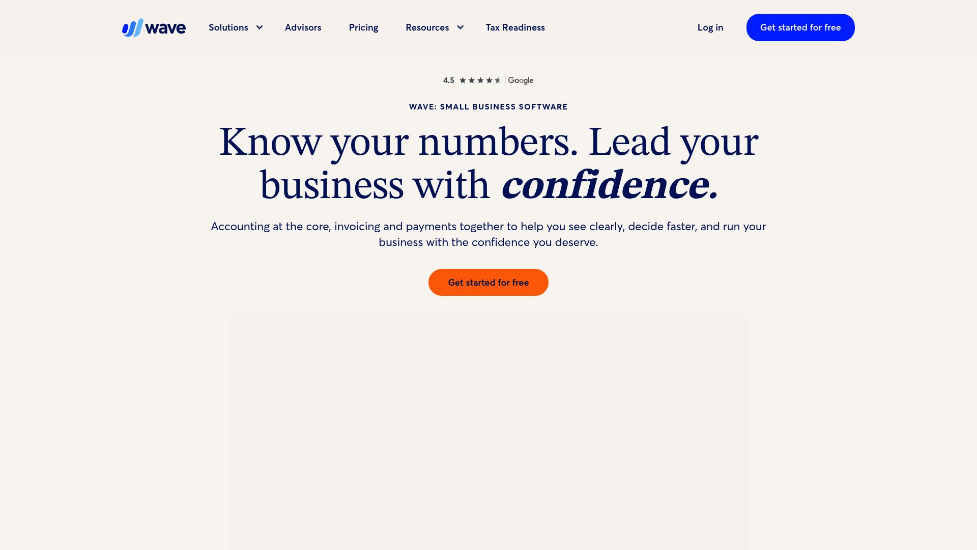 Screenshot of waveapps.com