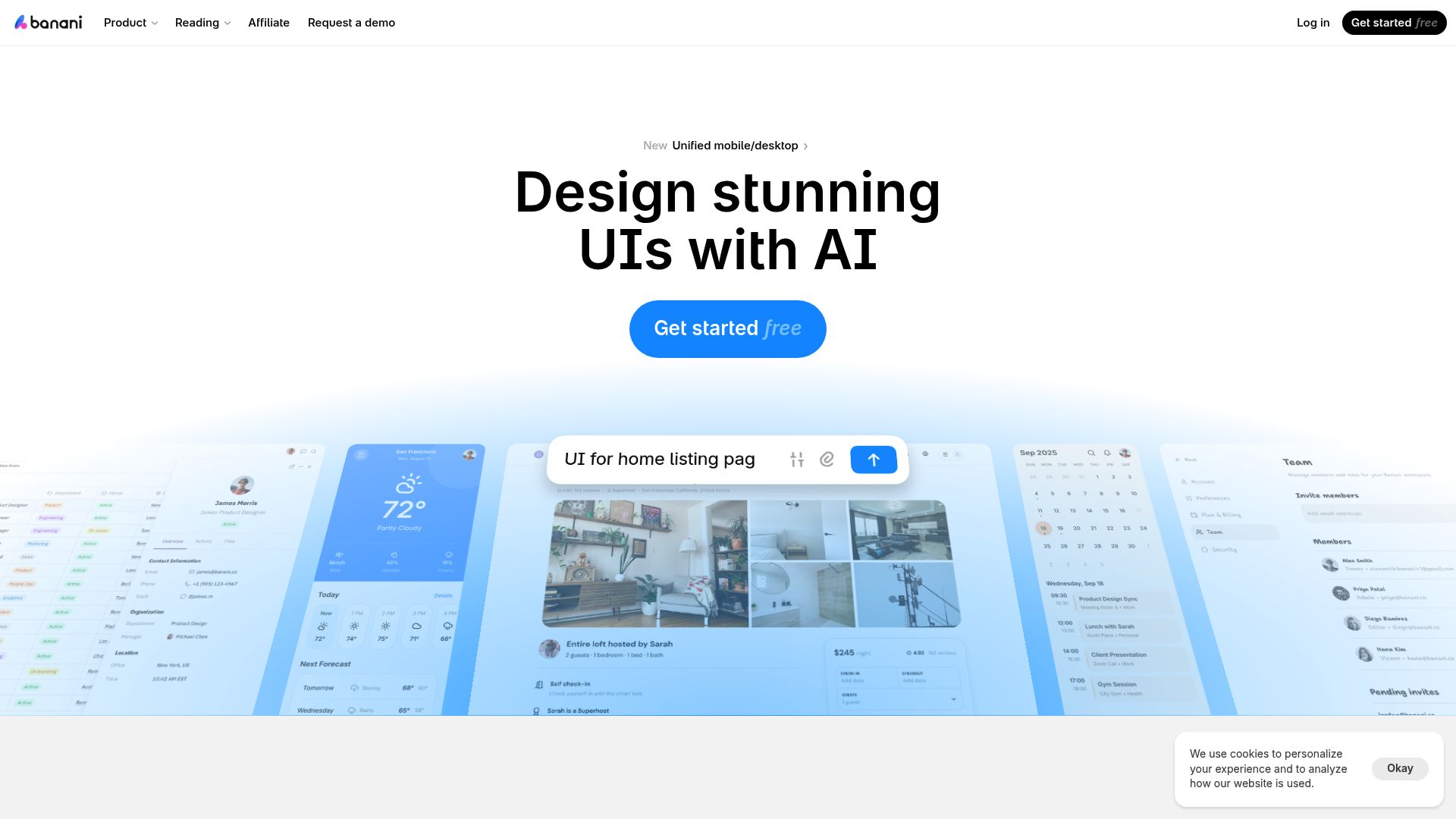 Screenshot of www.banani.co