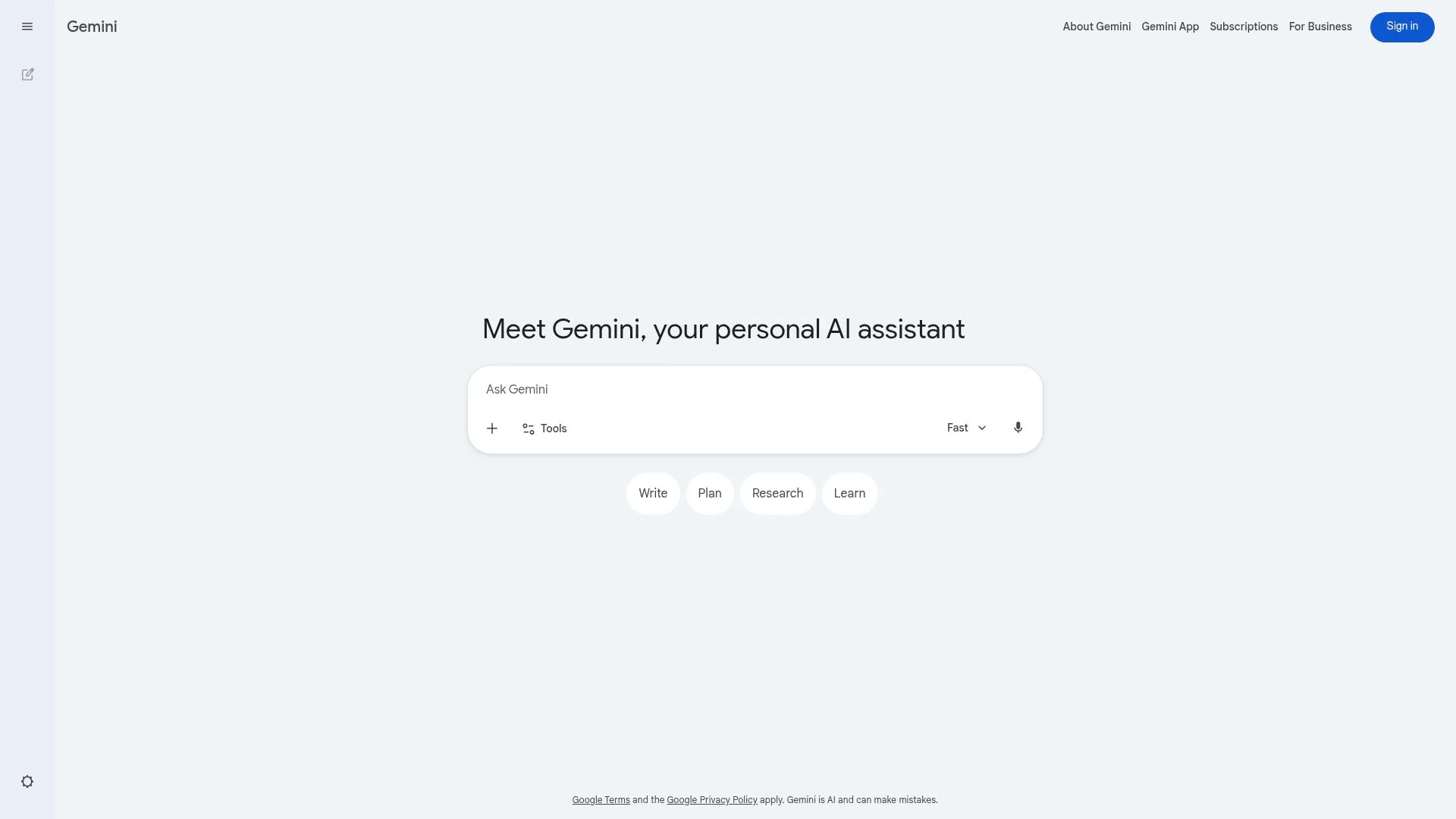 Meet Gemini, your personal AI assistant.