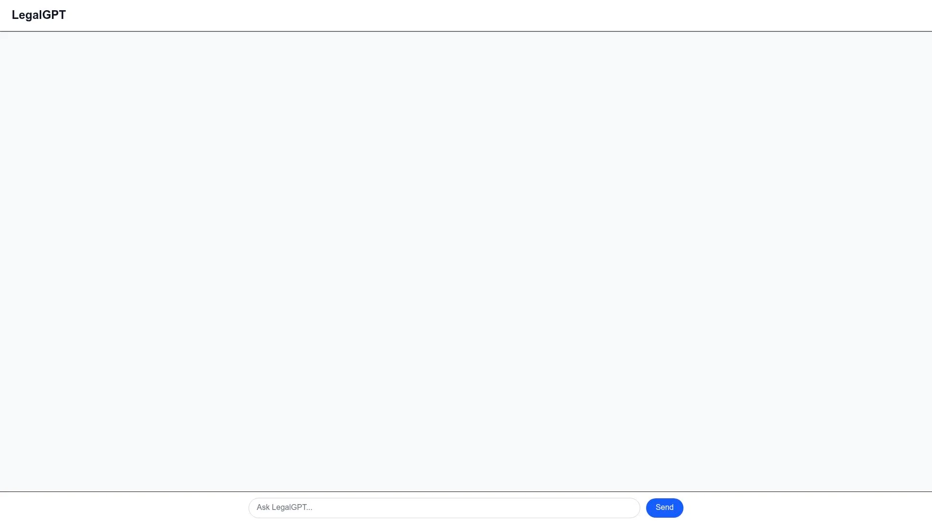 Blank white background with text input field and "Send" button.
