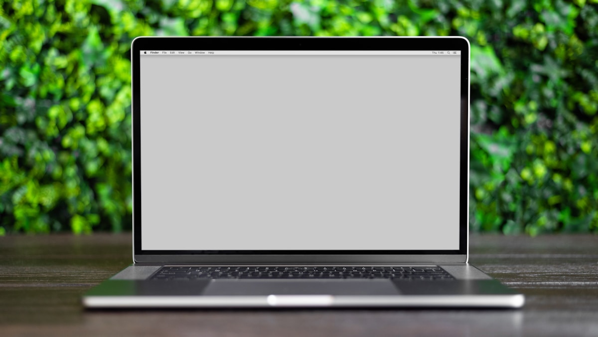 black and gray laptop computer