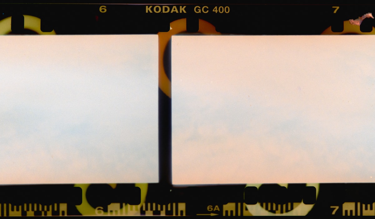 a polaroid photo of a polaroid film strip