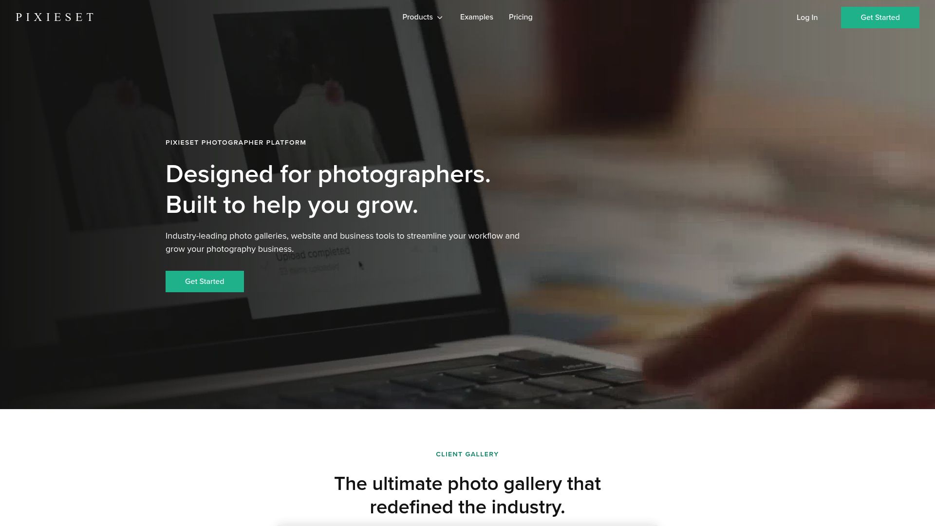 Screenshot of pixieset.com