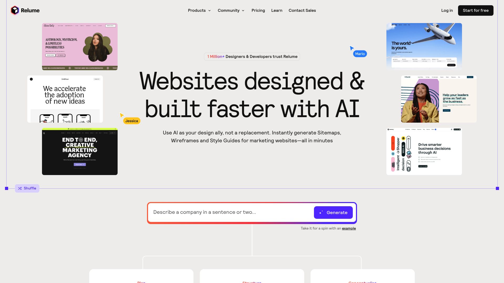 Screenshot of www.relume.io
