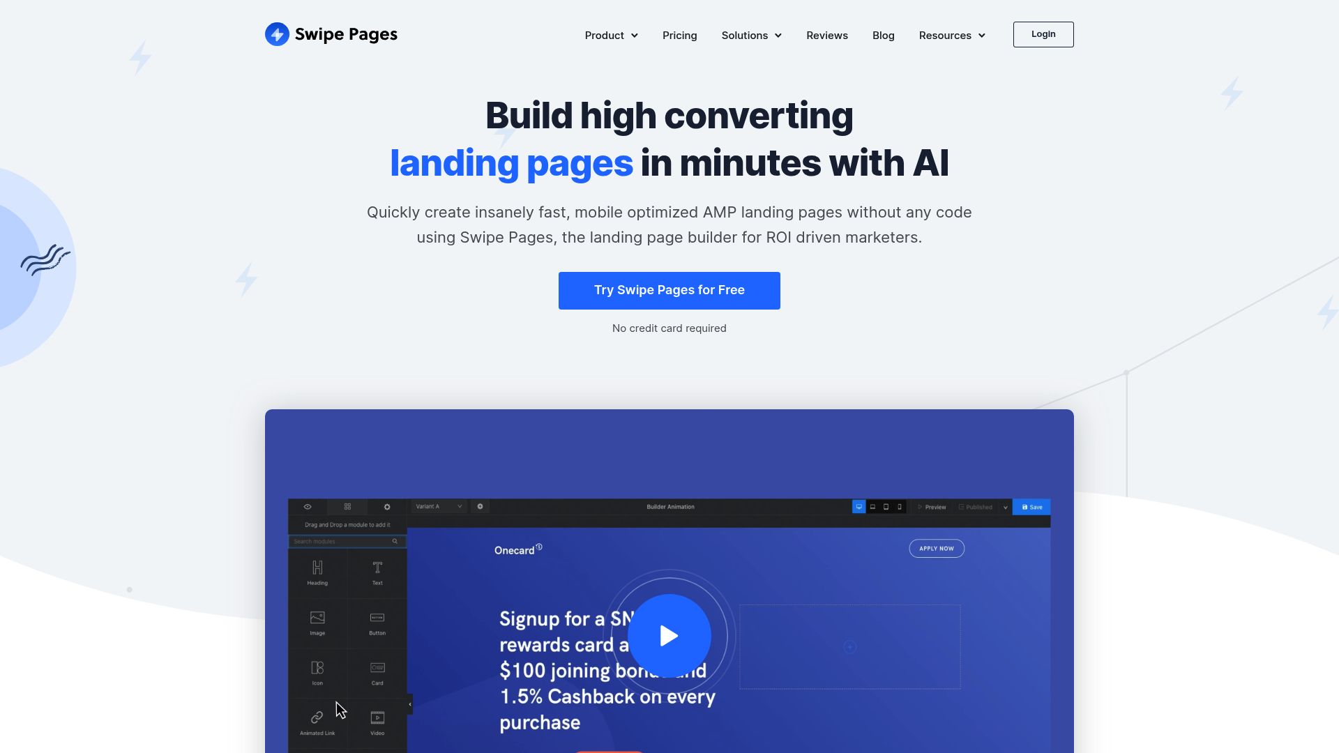 Screenshot of swipepages.com