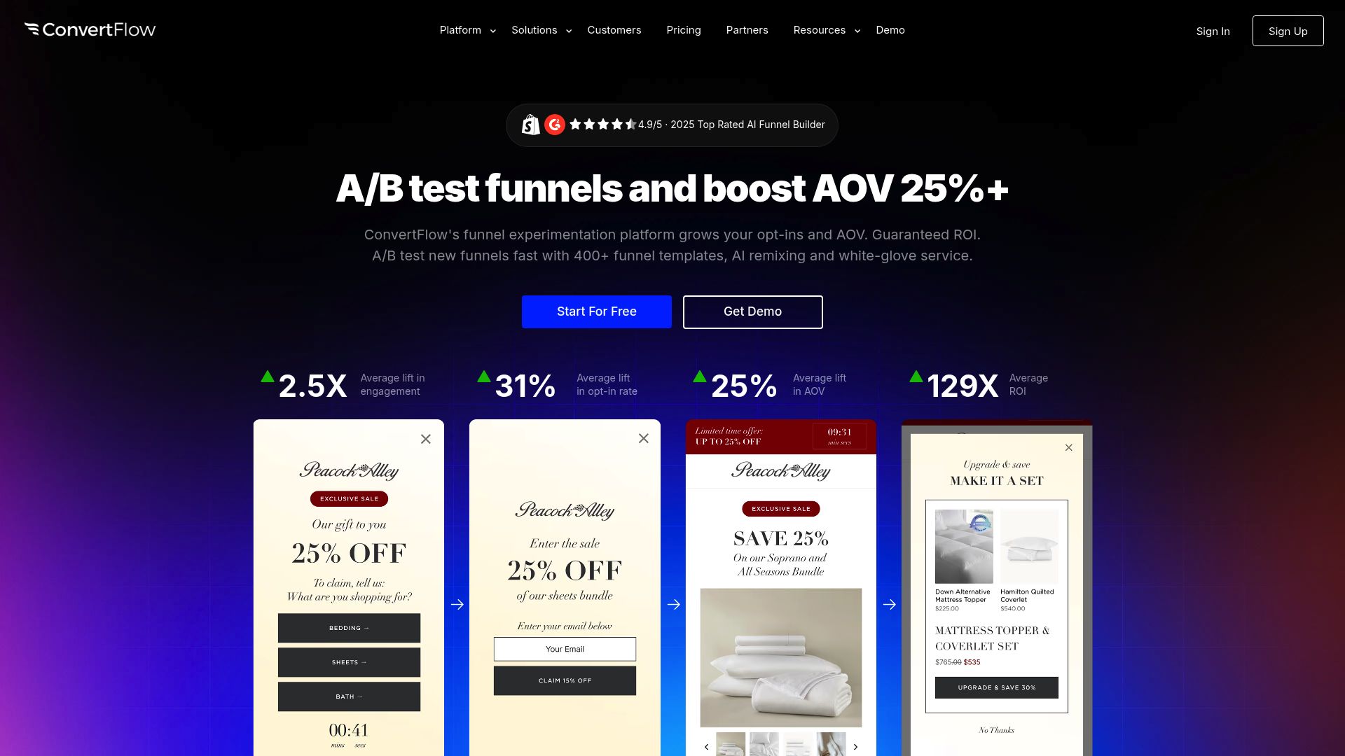 Screenshot of convertflow.com