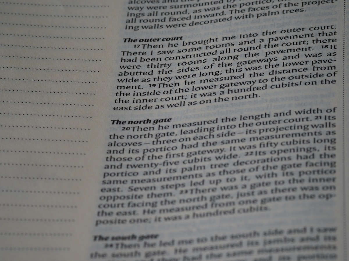 a close up of a book with text on it