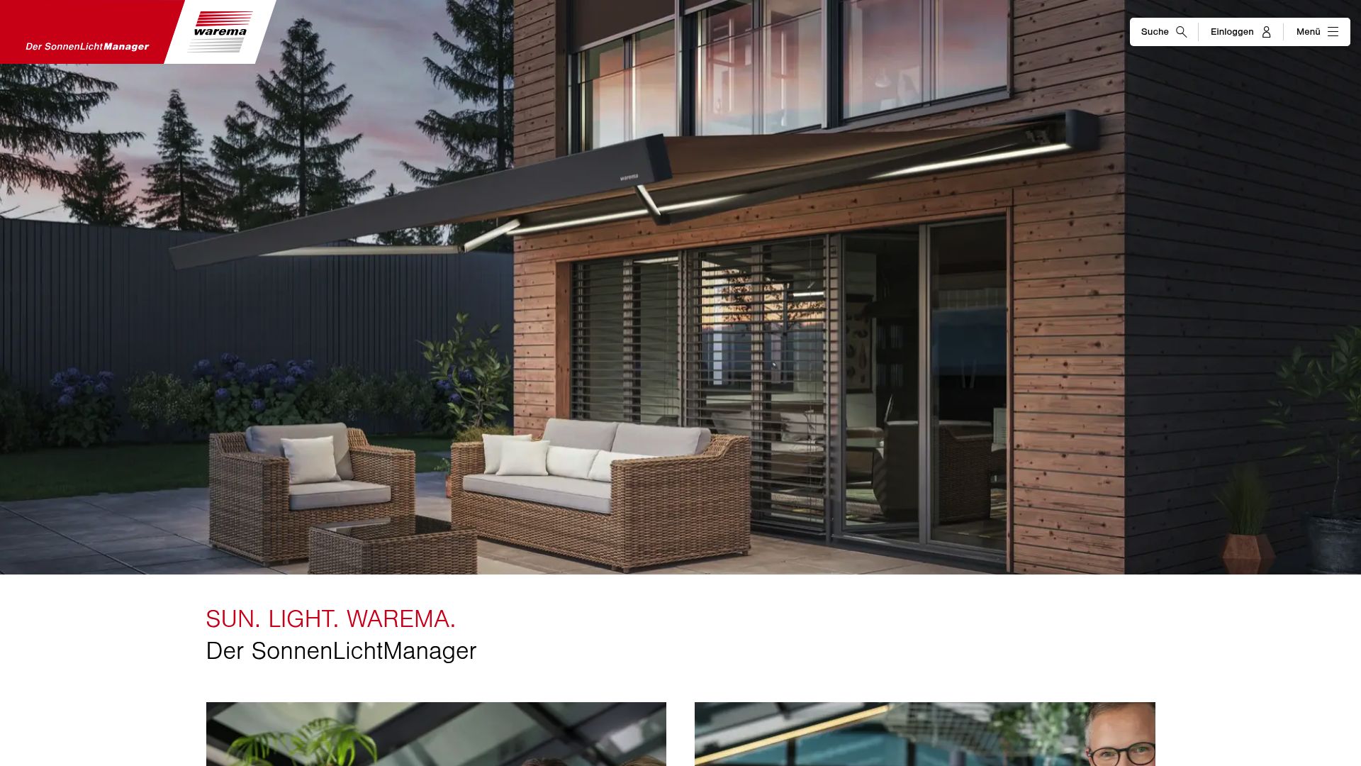 Screenshot of www.warema.com