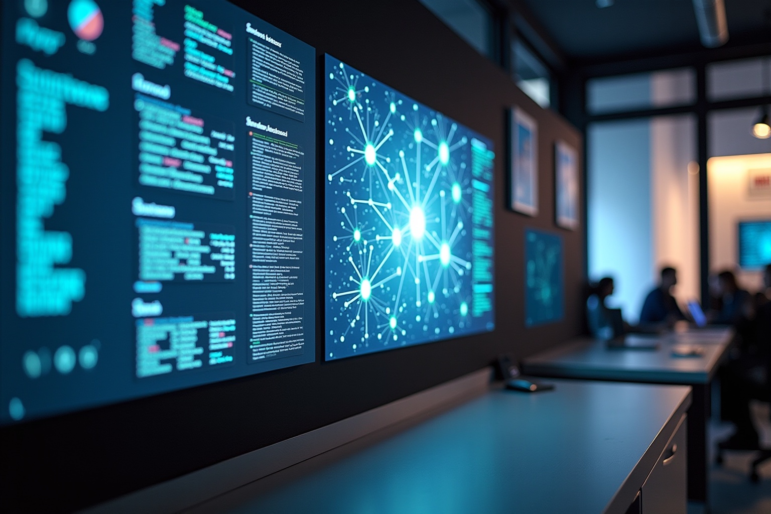 Écran d'ordinateur affichant des données et des visualisations numériques complexes.