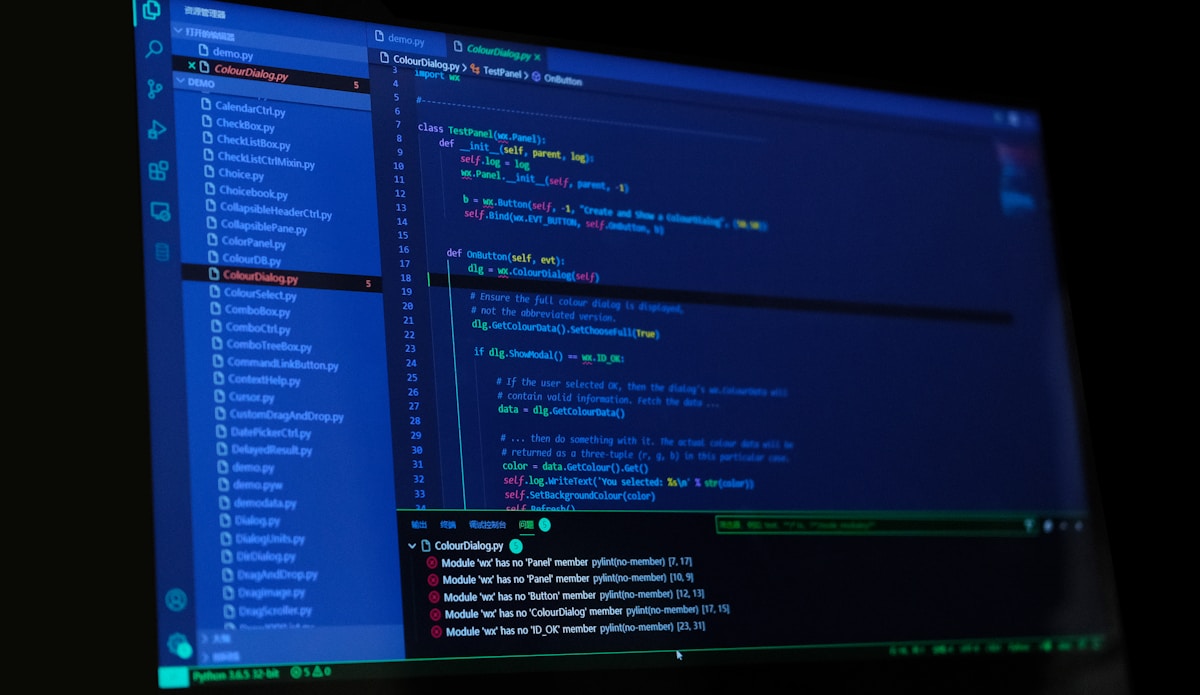 Code source d'un programme informatique affiché sur un écran d'ordinateur.