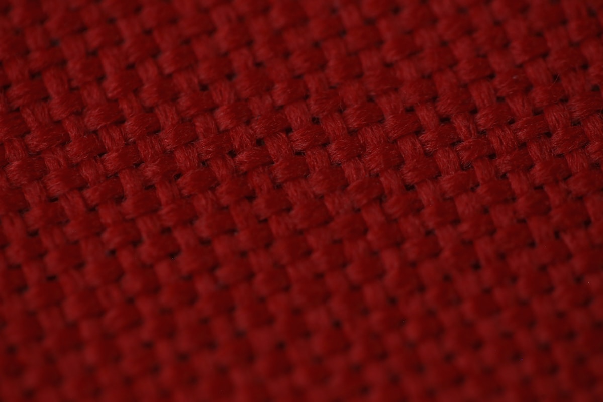 Textile rouge en gros plan
